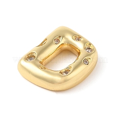 Brass Micro Pave Clear Cubic Zirconia Pendant&nbsp;KK-Z046-01G-D