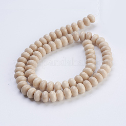 Natural Fossil Coral Beads Strands&nbsp;X-G-P354-07-8x5mm