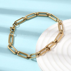 304 Stainless Steel Paperclip Chains Bracelet & Necklace Jewelry Sets&nbsp;SJEW-L199-15G