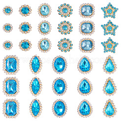 100Pcs Teardrop/Heart/Star Sew on Rhinestones&nbsp;GACR-TA0001-07F