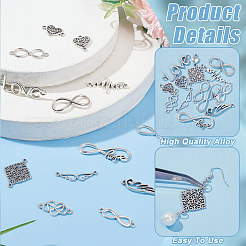 84Pcs 14 Styles Tibetan Style Alloy Connector Charms&nbsp;TIBE-FG0001-03