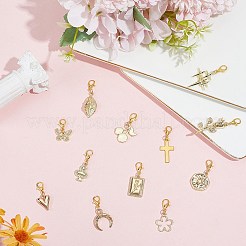 24Pcs 12 Styles Alloy Pendant Decorations&nbsp;HJEW-BM0001-35