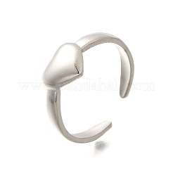 304 Stainless Steel Open Cuff Rings for Women&nbsp;RJEW-R010-04S
