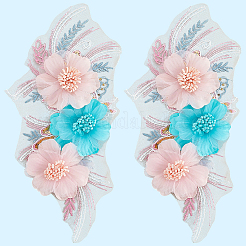 Polyester Embroidery Lace Cloth Patches&nbsp;AJEW-WH20070-077