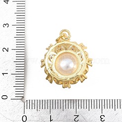 Brass Micro Pave Clear Cubic Zirconia Pendants&nbsp;KK-H268-09G