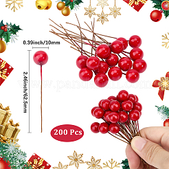 200Pcs Foam Artificial Red Holly Berries Model&nbsp;AJEW-GF0012-34