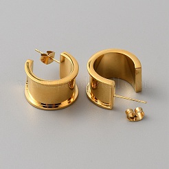 Stainless Steel Round Stud Earring Finding&nbsp;STAS-WH0016-55G