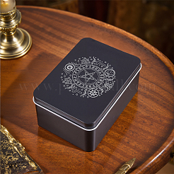 Cross & Star Printed Iron Tarot Card Collection Boxes&nbsp;AJEW-CN0007-91B