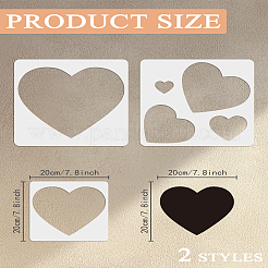 2Pcs Plastic Drawing Painting Stencils Templates&nbsp;DIY-WH0732-052