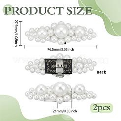 2Pcs Resin Pearl Shoe Decorations&nbsp;FIND-FG0005-40