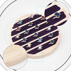 6-Slot Wood Ring Display Stands&nbsp;RDIS-WH0011-30