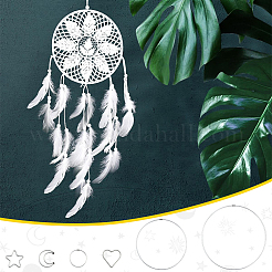 12Pcs 6 Styles Iron Ring for DIY Woven Net/Web with Feather&nbsp;IFIN-SP0001-50