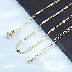 1MM Brass Cable Chain Necklace for Women Men&nbsp;KK-P302-02G