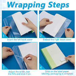 Plastic Cloth Book Cover and Sticker Paper&nbsp;OFST-WH0012-002
