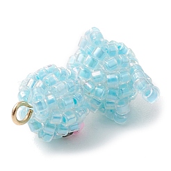 Seed Beads Beaded Charms&nbsp;PALLOY-MZ00318-02