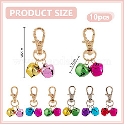 10Pcs 2 Colors Iron Bell Pet Collar Pendant Decoration&nbsp;HJEW-DR00158
