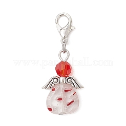 Electroplate Glass & Handmade Millefiori Lampwork Pendants Decorations&nbsp;HJEW-JM03600-02