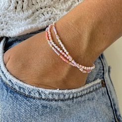 3Pcs Glass Seed Beads Stretch Bracelet Set for Women&nbsp;YT3282-2