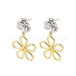 Brass Stud Dangle Earrings&nbsp;EJEW-G471-18GP