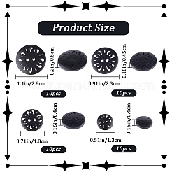 40Pcs 4 Style Flat Round 2-hole Basic Sewing Button&nbsp;FIND-GF0004-85A