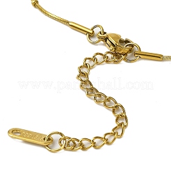 Ion Plating(IP) 304 Stainless Steel Shell Shaped Pendant Snake Chain Necklaces for Women&nbsp;NJEW-A034-01G