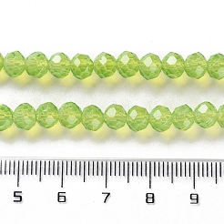 Baking Paint Transparent Glass Beads Strands&nbsp;DGLA-A034-J6MM-D07