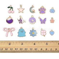 30Pcs 15 Styles Alloy Enamel Pendants&nbsp;ENAM-FS0003-36