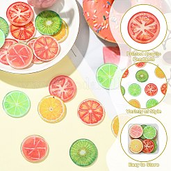 18Pcs 6 Colors Printed Acrylic Pendants&nbsp;MACR-CJ0002-40