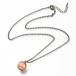 Glass Pendant Necklace&nbsp;NJEW-D281-C-M