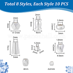 80Pcs 8 Styles Brass Spacer Beads&nbsp;KK-PH0013-54