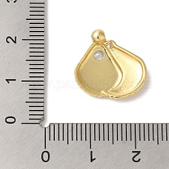 Brass Micro Pave Cubic Zirconia Pendants&nbsp;KK-S391-12G
