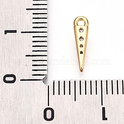 Brass Micro Pave Clear Cubic Zirconia Pendants&nbsp;KK-T075-37G