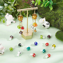 10Pcs 5 Colors Handmade Lampwork Beads&nbsp;GLAA-GO0001-03