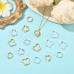 100Pcs 10 Styles Alloy Bead Frame&nbsp;FIND-FS0004-92