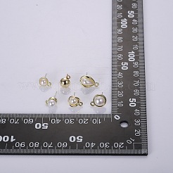 12Pcs 6 Style Alloy & Brass Stud Earring Findings&nbsp;DIY-SZ0009-36