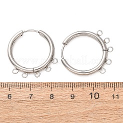304 Stainless Steel Hoop Earring Findings&nbsp;STAS-D183-02D-P