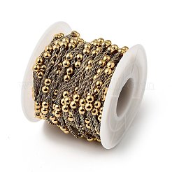 304 Stainless Steel Double Beads Cable Chains&nbsp;CHS-K022-01A-G