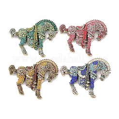 Alloy Rhinestone Lapel Pins for Backpack Clothes&nbsp;JEWB-H036-02AB