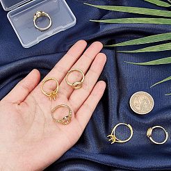 6Pcs 3 Style Adjustable Brass Finger Ring Components&nbsp;FIND-FH0004-23