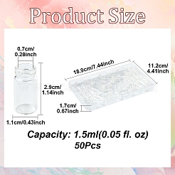 50Pcs Glass Bottles&nbsp;AJEW-YW0001-30