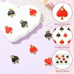 8Pcs 4 Styles Brass Enamel Charms&nbsp;KK-CJ0003-72