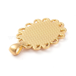 Alloy Pendant Cabochon Settings&nbsp;PALLOY-E577-32G