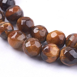 Natural Tiger Eye Round Bead Strands&nbsp;G-R203-6mm