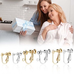 24Pcs 6 Styles Brass Clip-on Earring Findings&nbsp;KK-BBC0019-62