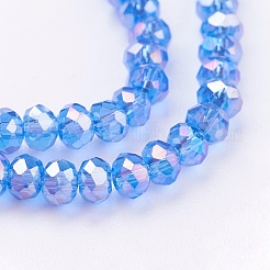 Electroplate Glass Beads Strands&nbsp;EGLA-R048-3mm-M