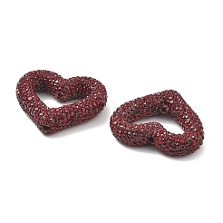 Heart Shape Polymer Clay Rhinestone Beads&nbsp;CLAY-NH0001-09A-03