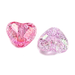 UV Plating Transparent Crackle Acrylic Beads&nbsp;MACR-D024-11