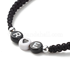 Love Letter Braided Bead Bracelet&nbsp;BJEW-JB07157