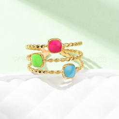 304 Stainless Steel Cuff Rings for Women&nbsp;LS-RJEW-D334-02D-G