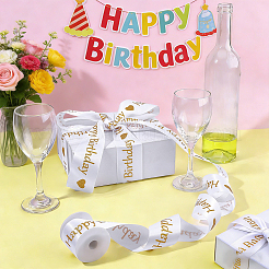 10Yards Polyester Happy Birthday Ribbon&nbsp;OCOR-FG0003-41C